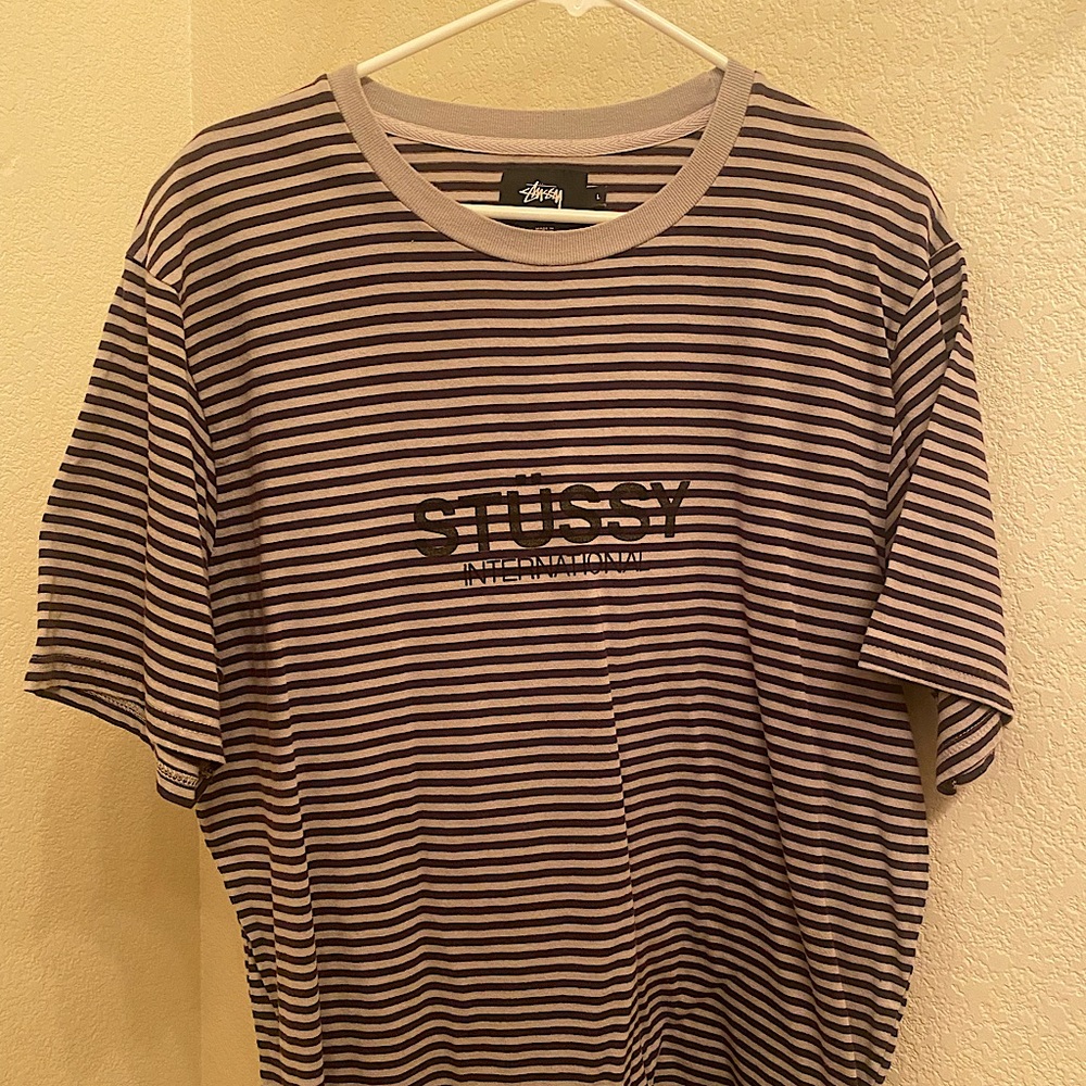 Striped Stüssy T-shirt